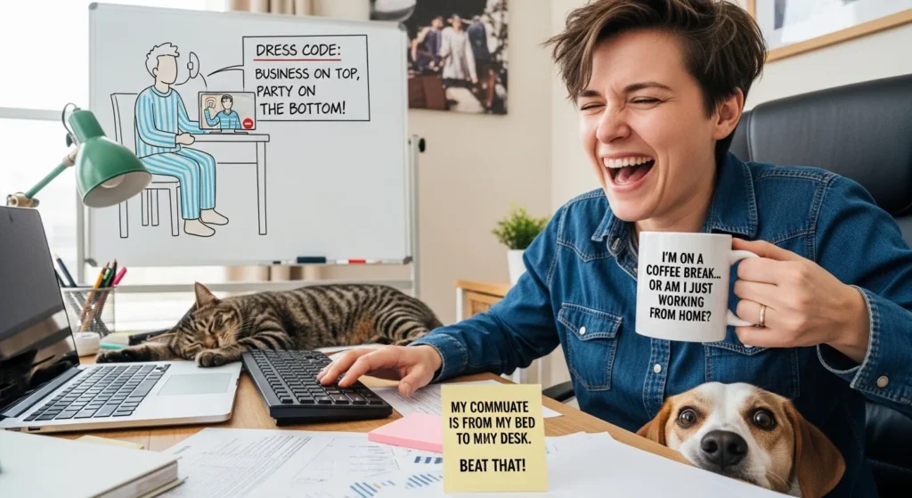 work from home puns