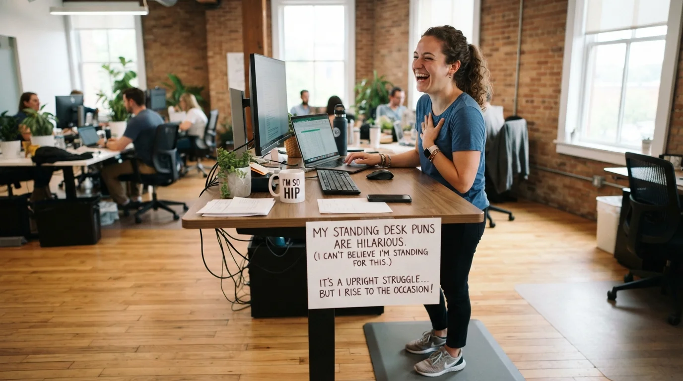 Funny Adjustable Desk Puns