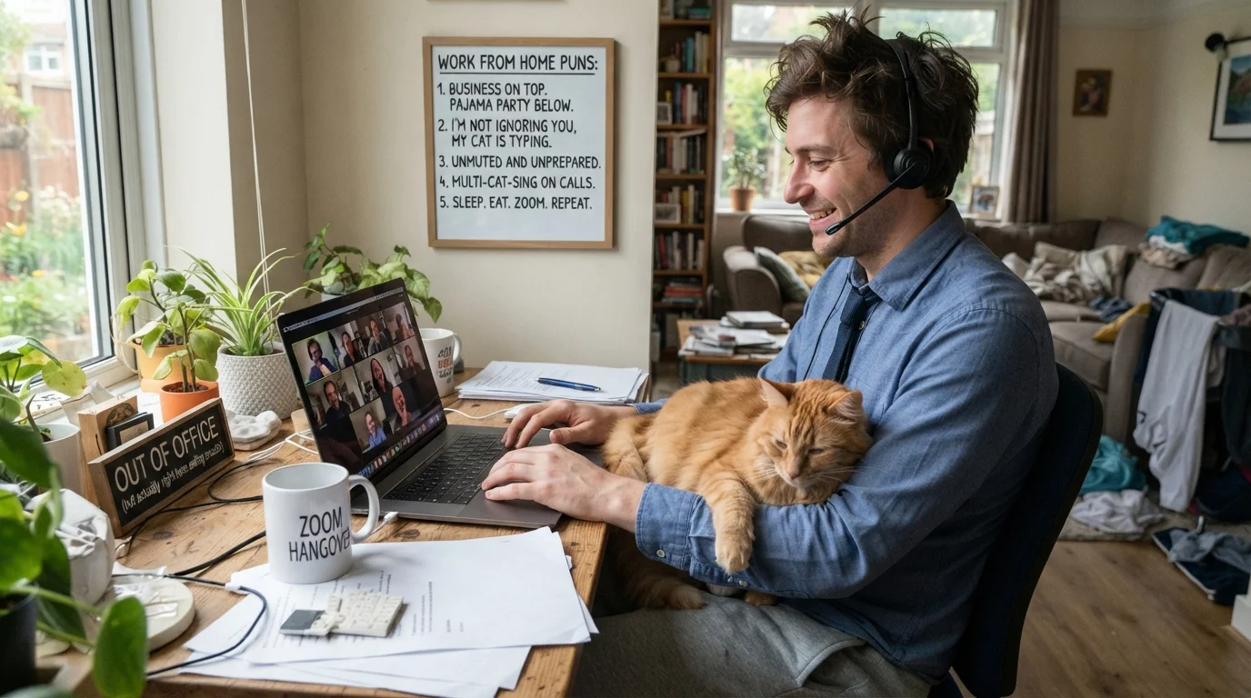Work From Home Puns One Liners