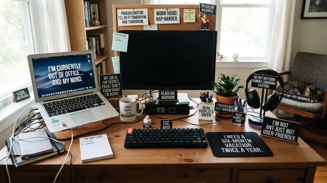 Desk Setup Puns One Liners