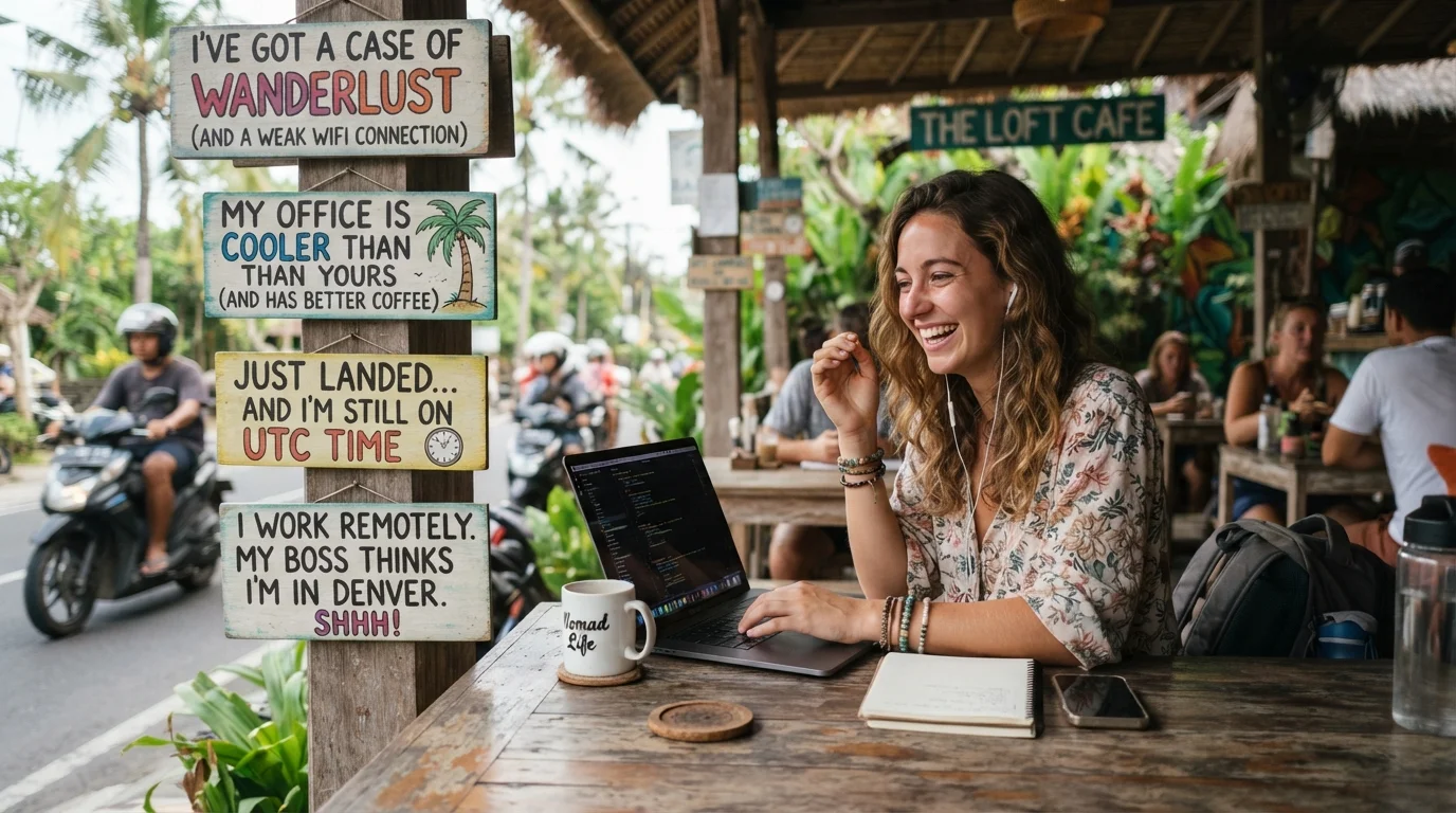 Digital Nomad Travel Puns One Liners